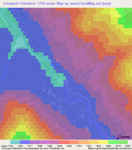 Svinyachi,Russia Elevation Map