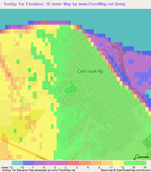 Svetlyy Yar,Russia Elevation Map