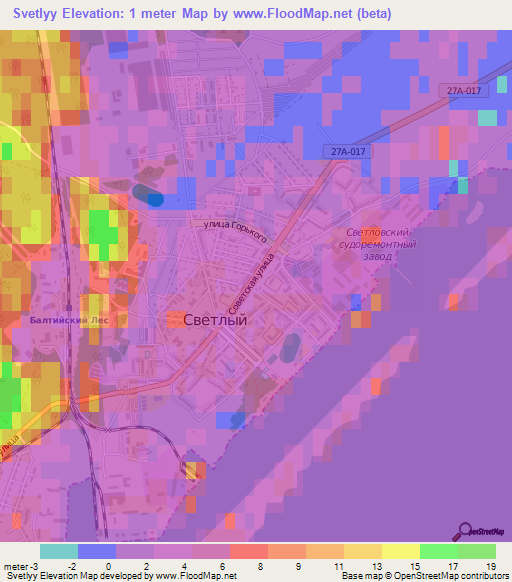 Svetlyy,Russia Elevation Map