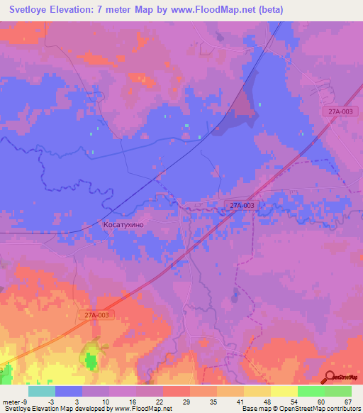 Svetloye,Russia Elevation Map