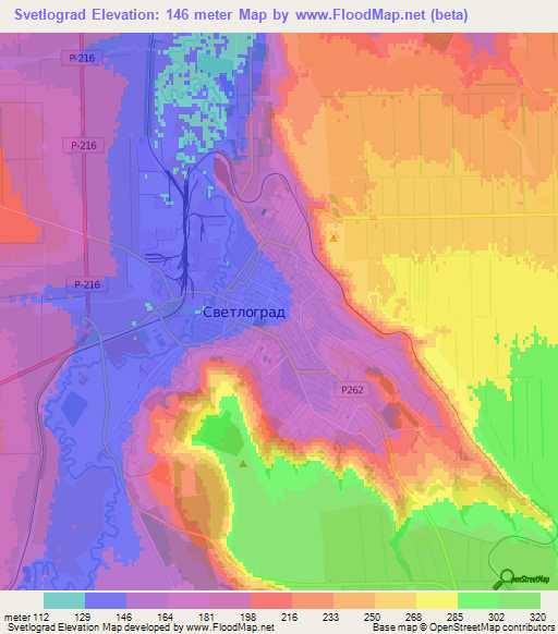 Svetlograd,Russia Elevation Map