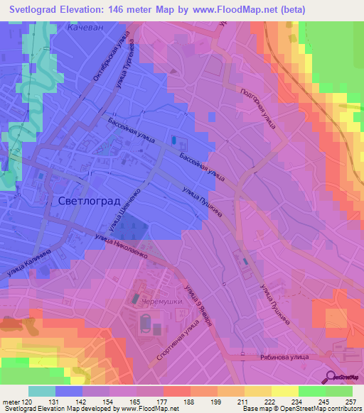 Svetlograd,Russia Elevation Map