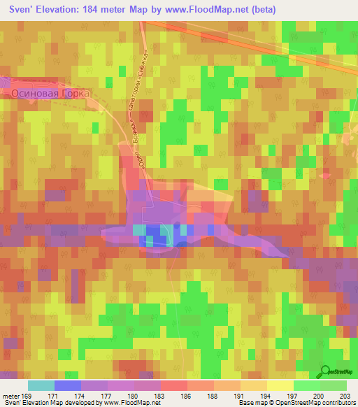 Sven',Russia Elevation Map