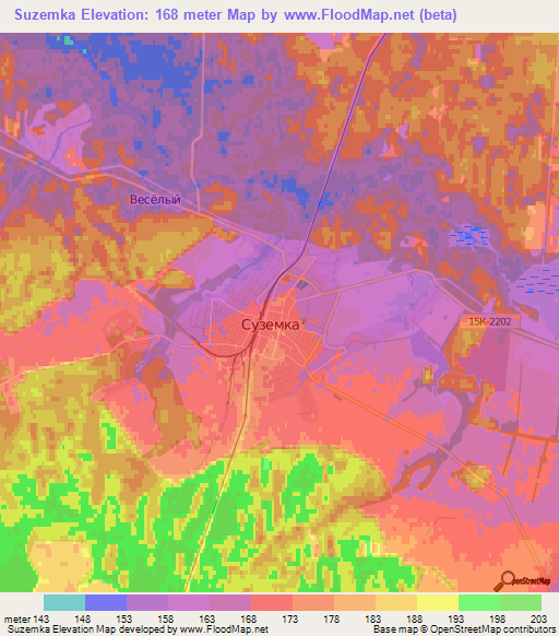 Suzemka,Russia Elevation Map