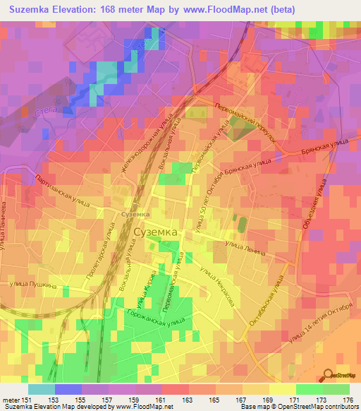 Suzemka,Russia Elevation Map