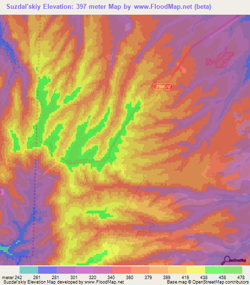 Suzdal'skiy,Russia Elevation Map