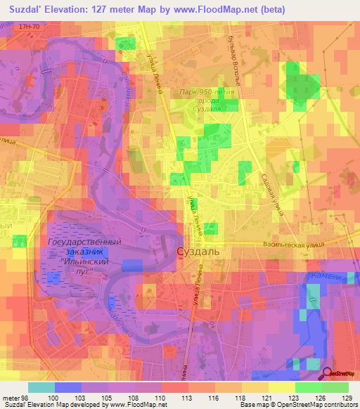 Suzdal',Russia Elevation Map