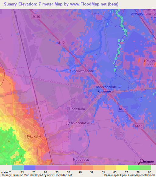 Susary,Russia Elevation Map