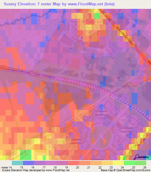 Susary,Russia Elevation Map