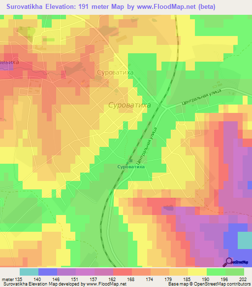 Surovatikha,Russia Elevation Map