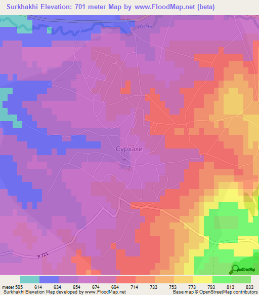 Surkhakhi,Russia Elevation Map