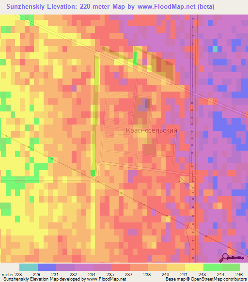 Sunzhenskiy,Russia Elevation Map