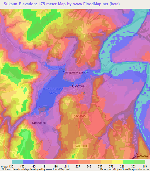 Suksun,Russia Elevation Map