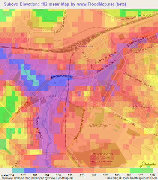 Sukovo,Russia Elevation Map