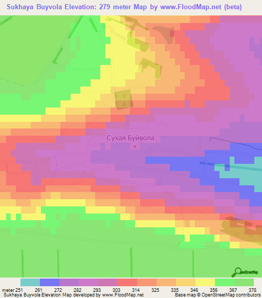 Sukhaya Buyvola,Russia Elevation Map