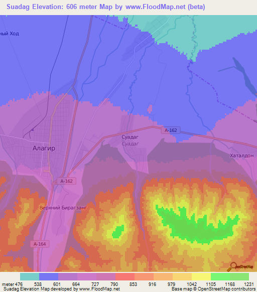 Suadag,Russia Elevation Map