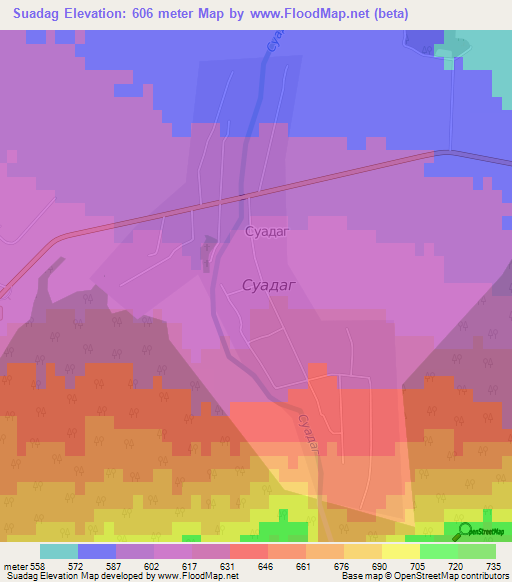 Suadag,Russia Elevation Map