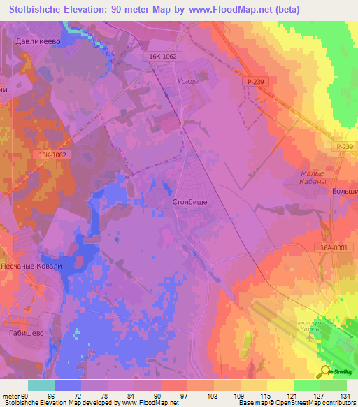 Stolbishche,Russia Elevation Map