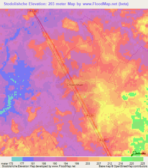 Stodolishche,Russia Elevation Map