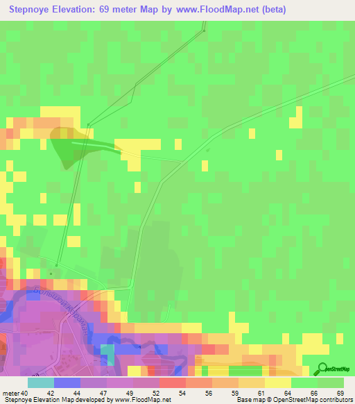 Stepnoye,Russia Elevation Map