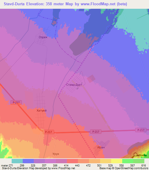 Stavd-Durta,Russia Elevation Map