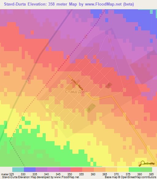 Stavd-Durta,Russia Elevation Map