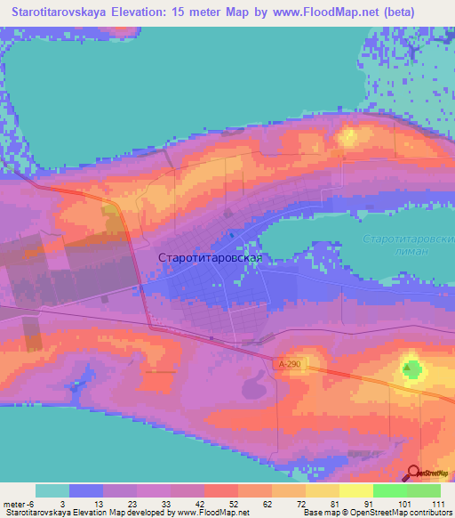 Starotitarovskaya,Russia Elevation Map