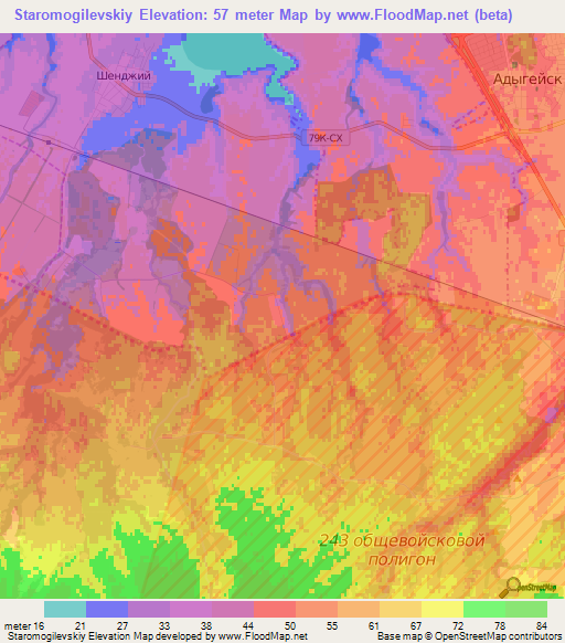 Staromogilevskiy,Russia Elevation Map