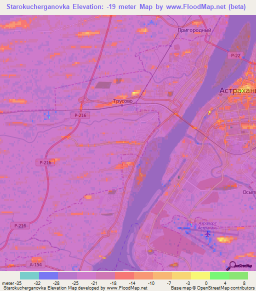 Starokucherganovka,Russia Elevation Map