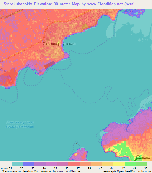 Starokubanskiy,Russia Elevation Map