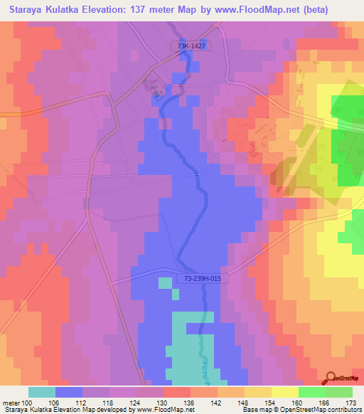 Staraya Kulatka,Russia Elevation Map