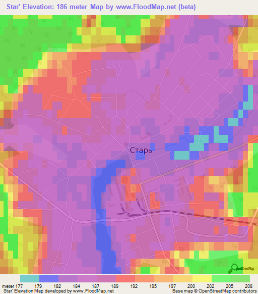 Star',Russia Elevation Map