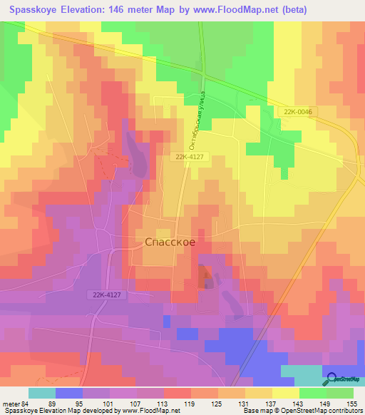 Spasskoye,Russia Elevation Map