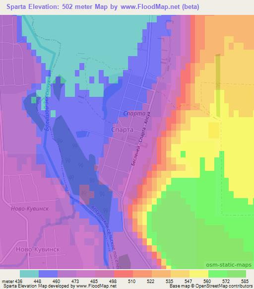 Sparta,Russia Elevation Map