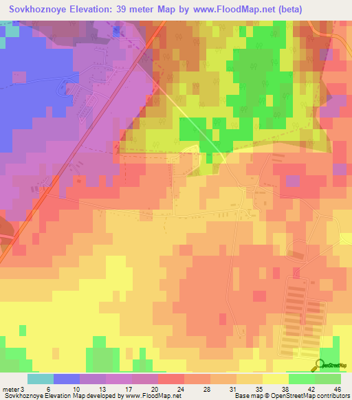 Sovkhoznoye,Russia Elevation Map