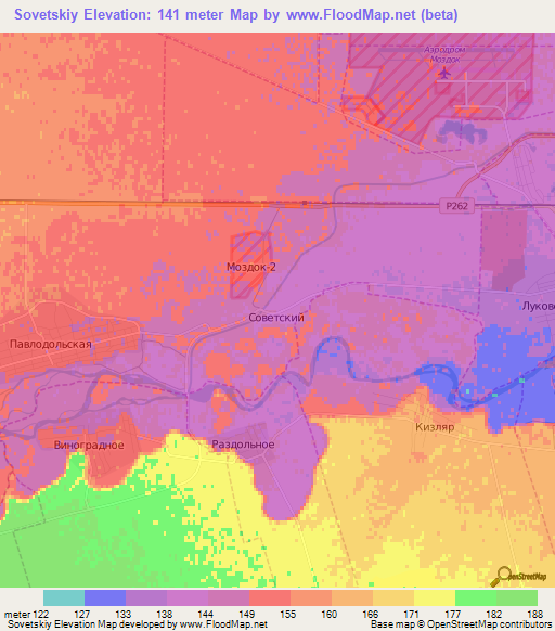 Sovetskiy,Russia Elevation Map