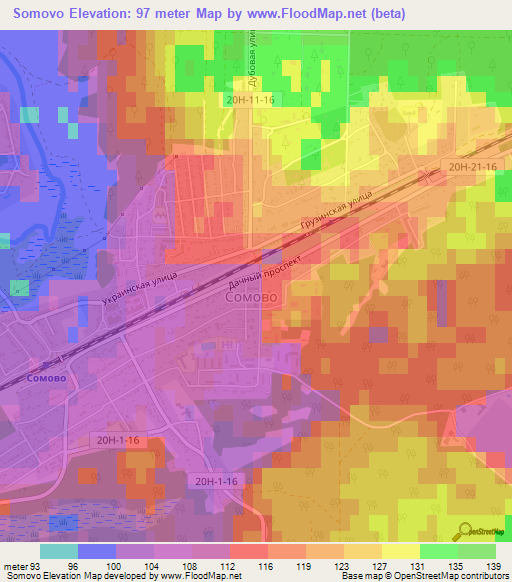 Somovo,Russia Elevation Map