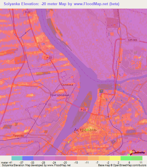 Solyanka,Russia Elevation Map