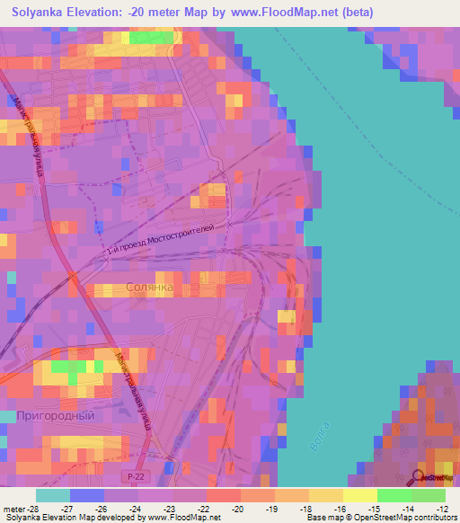 Solyanka,Russia Elevation Map