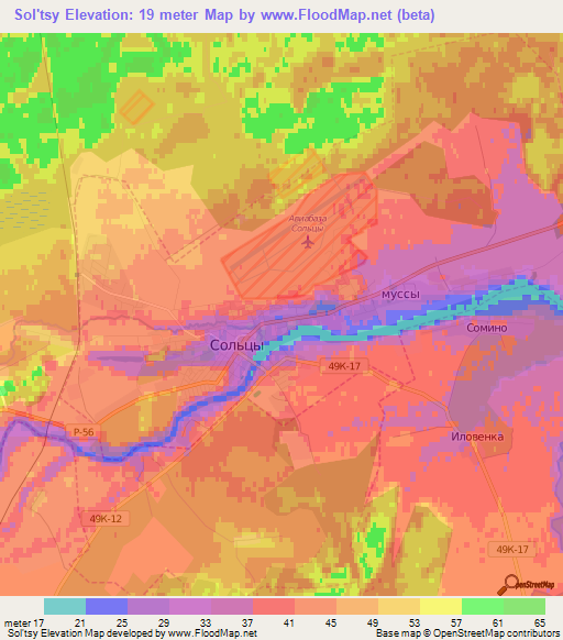 Sol'tsy,Russia Elevation Map