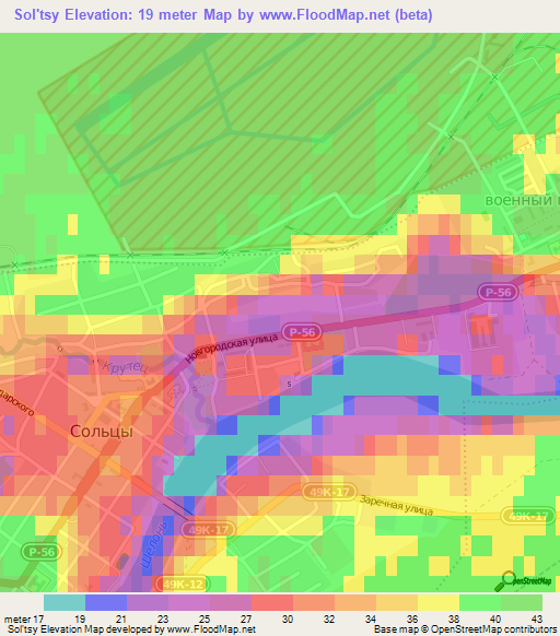 Sol'tsy,Russia Elevation Map