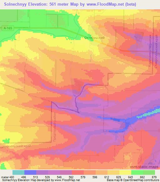 Solnechnyy,Russia Elevation Map