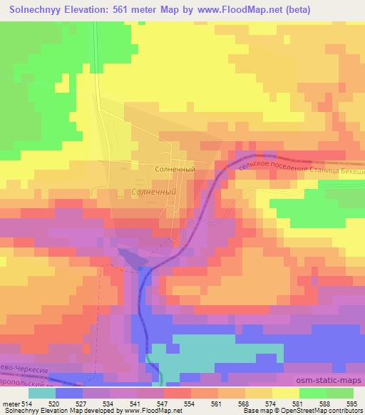 Solnechnyy,Russia Elevation Map