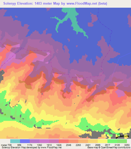 Solenyy,Russia Elevation Map