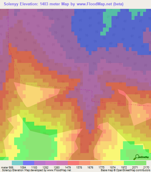 Solenyy,Russia Elevation Map