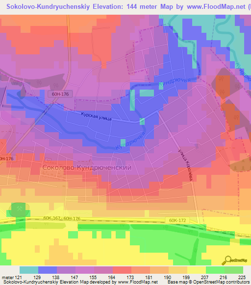 Sokolovo-Kundryuchenskiy,Russia Elevation Map