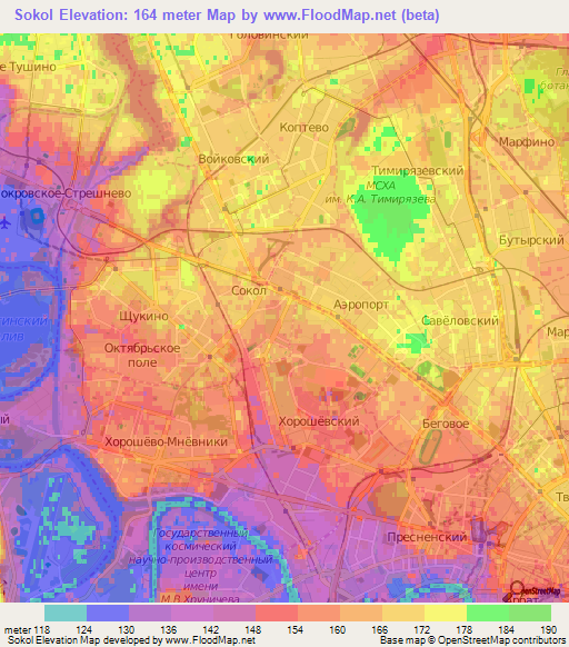 Sokol,Russia Elevation Map