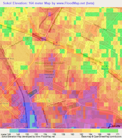 Sokol,Russia Elevation Map