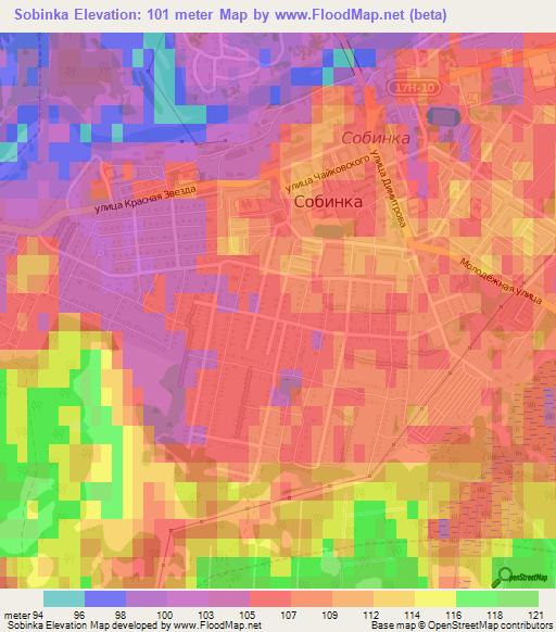 Sobinka,Russia Elevation Map