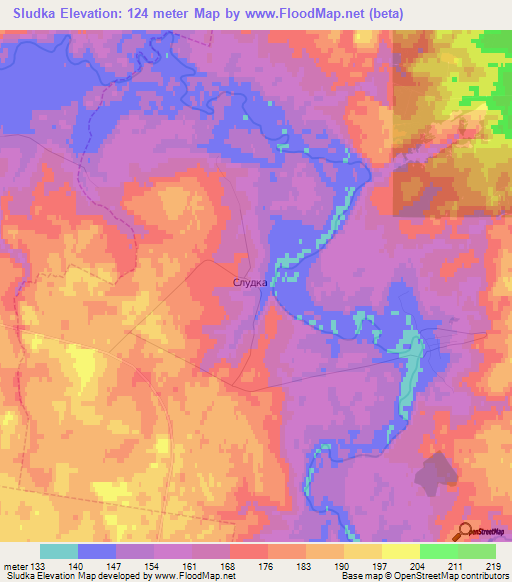 Sludka,Russia Elevation Map